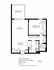 The Corsican unit 1006 floor plan featuring 1 bedroom, balcony, and 645 sq ft of living space.