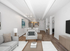 Modern open-plan apartment with a stylish living area, elegant dining space, and contemporary kitchen, featuring sleek wooden floors and chic decor.