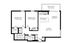 Elegant floor plan of The Grove on York, showcasing two spacious bedrooms, a modern open living and dining area, and a cozy balcony. Unit #602 offers 890 sq ft of stylish living space.