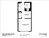 Modern efficiency apartment floor plan at 4806 N Magnolia Ave, featuring a cozy bed nook, efficient kitchen/living area, and a stylish bathroom.