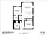 Modern 2D floor plan of Unit 202 at 4806 N Magnolia Ave featuring 2 bedrooms, spacious kitchen/living area, and 800 sq ft of comfortable living space.
