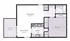 Inviting floor plan showcasing 1 bedroom, a spacious living room, cozy dining area, functional kitchen, and a relaxing balcony.