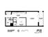 Modern Unit 405 floor plan showcasing 1 bedroom, 1 bath, with a spacious living/dining area and a balcony, totaling 749 sq ft.