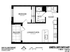 Chic floor plan for Units 207/307/407 in Chicago featuring 1 bedroom, 1 bath, and a cozy living/kitchen area with balcony, covering 575 sq ft.