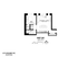 Modern floor plan for Unit 201 featuring 1 bedroom, 1 bathroom, and a spacious kitchen/living area at 621 W. Belmont Ave, Chicago.
