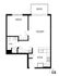 Modern floor plan for Unit C5 featuring 1 bedroom, spacious living room, and private balcony. Includes a well-appointed kitchen and bath.