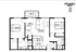 Modern 2-bedroom floor plan with open living room, dining area, and a spacious deck, ideal for units 302, 402, and 502.
