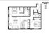 Modern apartment floor plan featuring 2 spacious bedrooms, 2 bathrooms, open living room, and a sleek kitchen, available in units 207, 307, 407, and 507.