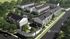 Aerial view of the Fields of Aberdeen, a modern residential complex surrounded by lush greenery and ample parking.