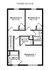 Innovative third floor plan featuring three bedrooms, two bathrooms, and a walk-in closet.