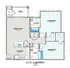 Elegant 2-bedroom floor plan with a spacious great room and private deck.