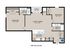 Inviting 2D floor plan of Unit 2A showcasing 2 bedrooms, open living and dining area, modern kitchen, 2 bathrooms, and cozy porch in 1,015 sq ft.