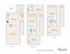 Three-story floor plan depicting 5 bedrooms and 5.5 bathrooms with open living and dining areas at Village East.