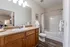 Bathroom with Extended Vanity at Abberly Place Apartments in Garner, NC