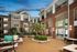 Poolside Deck with Water Fountain at Abberly Village Apartments in West Columbia, SC