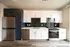Modern kitchen featuring white cabinets and black and white appliances at Abberly Foundry Apartments in Nashville, TN