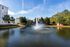 Pond with fountain at West Ashley Apartments in Charleston, SC