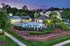 Beautifully landscaped pool area at Abberly Grove Apartments in Raleigh, NC