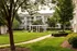 Landscaped courtyard with picnic area at Abberly Grove Apartments in Raleigh, NC