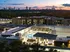 An aerial view of the rooftop pool and city at Abberly Skye Apartments in Decatur, GA