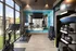 A cardio room with yoga equipment, Peloton bikes, and modern fitness amenities at Abberly Riverwalk Apartments in Nashville, TN