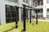 a piece of exercise equipment in the middle of a grassy area in front of a building at Abberly Riverwalk Apartment Homes, Tennessee