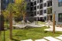 A hammock in the courtyard of an apartment building with lush surroundings and modern amenities at Abberly Riverwalk Apartments in Nashville, TN