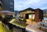 An outdoor movie area with comfortable seating and modern amenities at Abberly Riverwalk Apartments in Nashville, TN