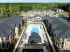 Aerial view of the resort-style pool and clubhouse at Abberly Commons in Charlotte, NC.