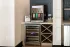 Wine dispensing station and wine refrigerator in the resident lounge at Abberly Royal Creek in Raleigh, NC.