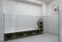 Pet spa lounge area with storage cubbies and grooming space at Abberly Royal Creek in Raleigh, NC.
