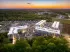 Exterior view of Abberly Royal Creek apartment community at sunset in Raleigh, NC.