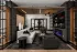 Resident lounge with fireplace seating and modern clubhouse design at Abberly Royal Creek in Raleigh, NC.