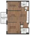 Modern floor plan showcasing 2 spacious bedrooms, open living area, efficient kitchen, 2 bathrooms, and a welcoming balcony.