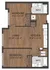 Modern 2-bedroom floor plan featuring an open concept living area, spacious kitchen, and convenient amenities including two bathrooms and a washer/dryer setup.