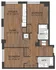 Modern floor plan showcasing 2 bedrooms, a spacious living area, and a well-equipped kitchen, ideal for contemporary living.