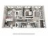Modern floor plan featuring two spacious bedrooms, open living area, stylish kitchen with island seating, and dual bathrooms. Contemporary design with abundant natural light and elegant finishes.