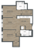 Charming 2-bedroom apartment floor plan featuring open living area, modern kitchen, and two elegant bathrooms.