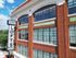 Exterior street view of factory windows