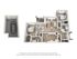 Modern 3D floor plan showcasing 2 bedrooms, 2 bathrooms, a spacious open-concept living area, and a single-car garage.