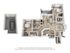 Elegant 3D floor plan showcasing 2 bedrooms, 2 bathrooms, modern kitchen, cozy living area, and attached garage.