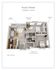 Essex Deluxe 3D floor plan showcasing a spacious two-bedroom apartment with 1075 sq ft, featuring open dining and living area, large patio balcony, newly renovated kitchen, and bathrooms.