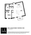 ADA Modern floor plan for Unit 1D, featuring ADA accessible 1 bedroom, 1 bath with a spacious living area, kitchen, and inviting balcony at Belle Square, 951 square feet.