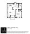 Chic 1-bedroom, 1-bath floor plan with open living area, modern kitchen, and inviting balcony.