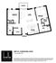 Elegant floor plan of Belle Square's Unit 2A featuring 2 bedrooms, 2 baths, and 1168 square feet with a generous living space and balcony.