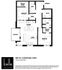 Elegant floor plan for Unit 2D showcasing 2 bedrooms, 2 baths, spacious living area, modern kitchen, and a private balcony in 1286 square feet.