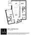 Elegant floor plan for Belle Square Unit 2F featuring 2 bedrooms, 2 baths, open kitchen, and living area with balcony, spanning 1317 sq ft.