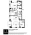 Belle Square Unit 3B floor plan showcasing 3 bedrooms, 2 bathrooms, an open living area, and a modern kitchen with balcony, 1626 sq ft.