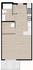 A 3-D image of a spacious Studio Apartment