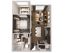 Elegant floor plan with a cozy bedroom, modern kitchen, stylish living area, and charming balcony space.